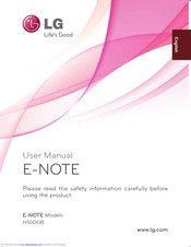 LG E-NOTE H1000B User Manual