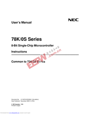 Nec 78K/0S Series User Manual