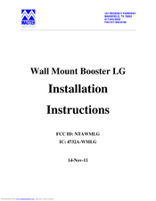 LG 2WM-LG Installation Instructions Manual