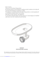 Smeg SMMG01 Manual