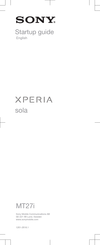 sony Xperia Sola Startup Manual
