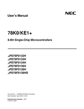 Nec MuPD78F0132H User Manual