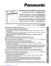 Panasonic HL-CX667S Operating And Installation Instructions
