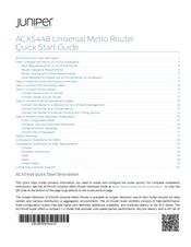 Juniper ACX5448 Quick Start Manual