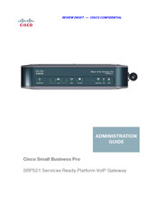 Cisco Small Business Pro SRP521 Administration Manual