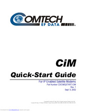 Comtech EF Data CiM Series Quick Start Manuals