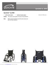Sunrise Medical One-Arm Drive Quickie 2 Owner's Manual