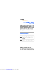 Fluke NX1 Pocket Toner User Manual