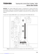 Toshiba M.2 2242 PCIe NVMe Quick Start Manuals