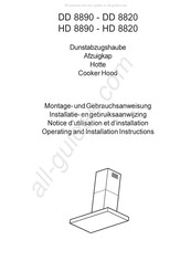 Electrolux DD8820 Operating And Installation Instructions