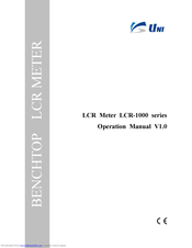 UNI-T LCR-1010 Operation Manual