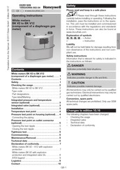 Honeywell BK V12 Operating Instructions Manual