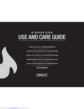 Wolf M Series Use And Care Manual
