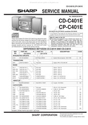 Sharp CD-C401H Service Manual