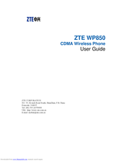 ZTE WP850 User Manual