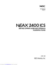 NEC SN1435 CPRAH-A Installation Manual