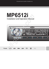 Jensen MP6512i Installation And Operation Manual