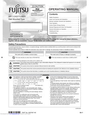Fujitsu ASTG30KMTB Operating Manual