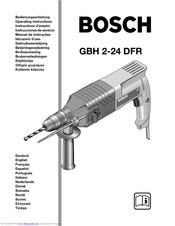 Bosch GBH 2-24 DFR Operating Instructions Manual