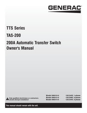 Generac Power Systems TTS series Owner's Manual