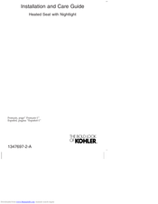 Kohler K-10349 Installation And Care Manual