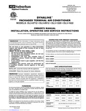 Suburban DYNALINE DL3-1622 Owner’s Manual Installation, Operating And Service Instructions