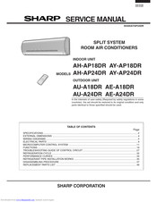 Sharp AH-AP18DR Service Manual