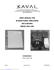 Kaval BDA-1000 User Manual
