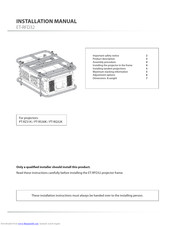 Panasonic ET-RFD32 Installation Manual