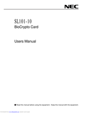 NEC BioCripto Card User Manual