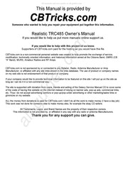 Radio Shack TRC-485 Owner's Manual
