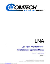 Comtech EF Data KLNA Installation And Operation Manual