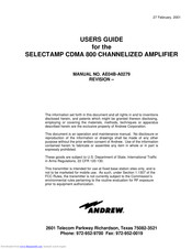 Andrew SelectAmp CDMA 800 User Manual