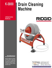 RIDGID K-3800 Operator's Manual