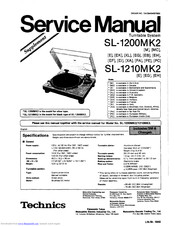 Panasonic SL-1200MK2 Service Manual