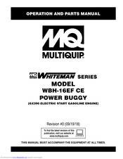 MULTIQUIP WBH-16EF CE Operation And Parts Manual