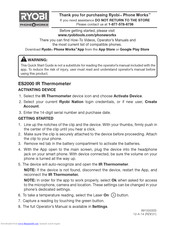 Ryobi Phone Works ES2000 Quick Start Manual