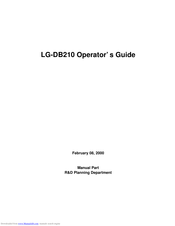 LG LG-DB210 Operator's Manual