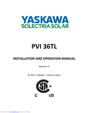 YASKAWA PVI 36TL Installation And Operation Manual