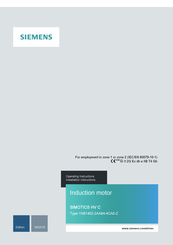 Siemens SIMOTICS HV C Operating And Installation Instructions