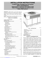 International comfort products E Series Installation Instructions Manual