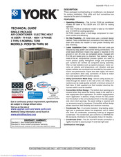 York PCE6B60 Technical Manual