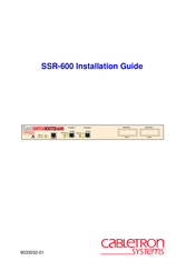 Cabletron Systems SSR-600 Installation Manual