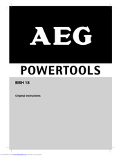 Aeg BBH 18 Original Instructions Manual