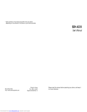 Samsung SCH-A220 User Manual