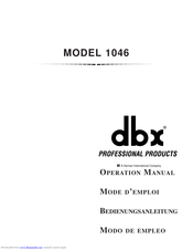 DBX 1046 Operation Manual