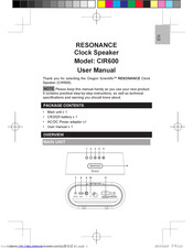 Oregon Scientific RESONANCE CIR600 User Manual