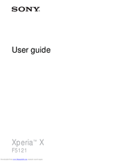 Sony Xperia X F5121 User Manual