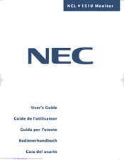 NEC NCL-1510 User Manual