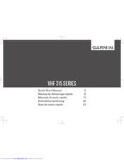 Garmin VHF 315 Series Quick Start Manual